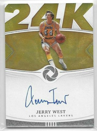 Jerry West 2018 - 19 Panini Opulence 24k Autograph Auto 14/79
