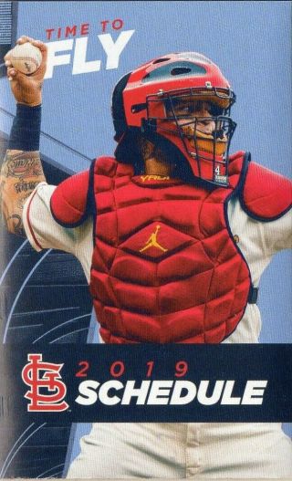 St.  Louis Cardinals Baseball 2019 Pocket Schedule Yadier Molina Cover