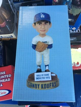 2012 Los Angeles Dodgers Sandy Koufax Hall Of Fame Bobblehead Sga