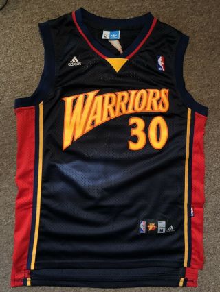 Retro Steph Curry Golden State Warriors Rookie Year Basketball Jersey Medium Nba