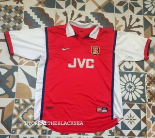 Arsenal 1998 1999 Home Football Soccer Shirt Jersey Trikot Maillot Nike Men Xl