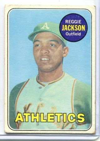 1969 Topps Reggie Jackson Rookie Rc Athletics 260 Vgex