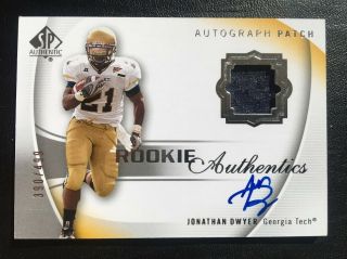 2010 Sp Authentic Jeresy Autograph Jonathan Dwyer Rc Auto /499 Steelers