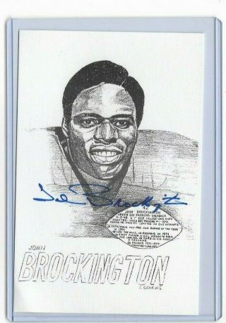 John Brockington Signed Green Bay Packers 4 X 6 Postcard Auto