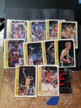 1986 Fleer Basketball Sticker Set 11/11 Jordan Set