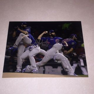 Jake Arrieta Autographed Signed 8x10 Chicago Cubs World Series All Star Pitcher