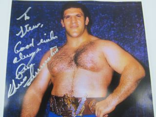 Signed Bruno Sammartino Professional Wrestler Photo 3