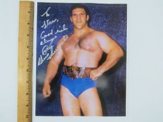 Signed Bruno Sammartino Professional Wrestler Photo 4