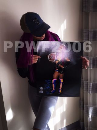 WWE SASHA BANKS HAND SIGNED AUTOGRAPHED 16X20 PHOTOFILE PHOTO WITH PIC PROOF 2 3