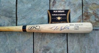 Signed Chicago White Sox Tim Anderson Blonde Rawlings Game Bat