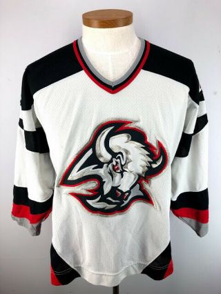 Buffalo Sabres Nhl Ccm Hockey Jersey Blank Back Goat Head Adult Medium