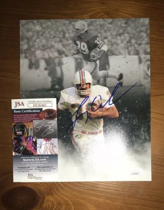 Larry Csonka Autograph 8 X 10 Photo Signed Dolphins Picture Jsa Authenticated