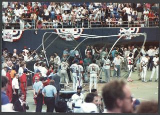 1985 Mlb All - Star Game Batting Practice Color Snapshot @ Metrodome - Nettles,