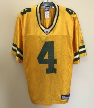 Vintage Authentic Green Bay Packers Brett Favre 4 Reebok Nfl Jersey Size M