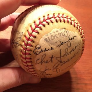 1945 Seattle Rainers Team Signed / Autographed Baseball 3