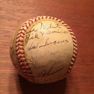 1945 Seattle Rainers Team Signed / Autographed Baseball 5