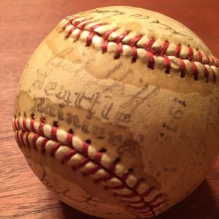 1945 Seattle Rainers Team Signed / Autographed Baseball 6