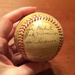1945 Seattle Rainers Team Signed / Autographed Baseball 7