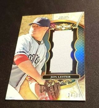 2013 Topps Triple Threads Jon Lester Game Jersey 24/36 Red Sox (1370)