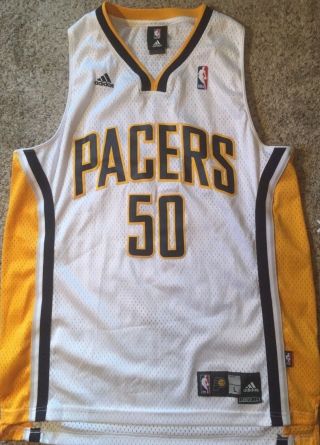 Vtg Adidas Nba Jersey Indiana Pacers Tyler Hansbrough White Sz L Mens Sewn