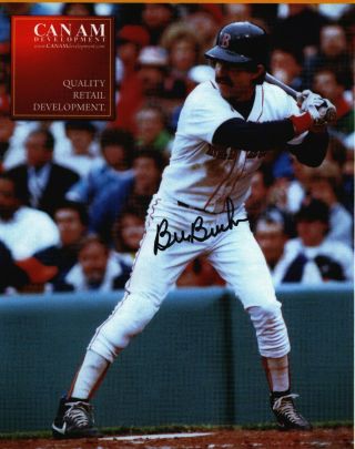 Boston Red Sox - Three Photos - 8.  5x11 Bill Buckner Autograph,  8.  5x11 Team Photo,
