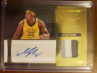 2018 - 19 Panini Dominion Basketball Myles Turner Sp Patch Auto - 05/10 - Pacers