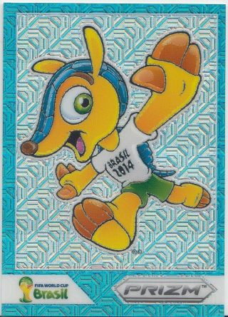 Fuleco 2014 Panini Prizm World Cup National Convention Blue Pulsar Sp 3 Mascot