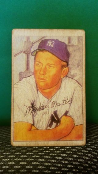1952 Bowman Mickey Mantle York Yankees 101 Baseball Card [reprint]