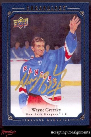 2018 - 19 Chronology Canvas Masterpiece Autographs Cmagr Wayne Gretzky Gold Auto