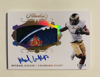 2018 Flawless - Michael Gallup - Rookie Patch Autograph - Bowl Logo - Jersey /10