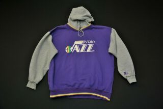 Vtg Utah Jazz Starter Hoodie Sweatshirt Men 