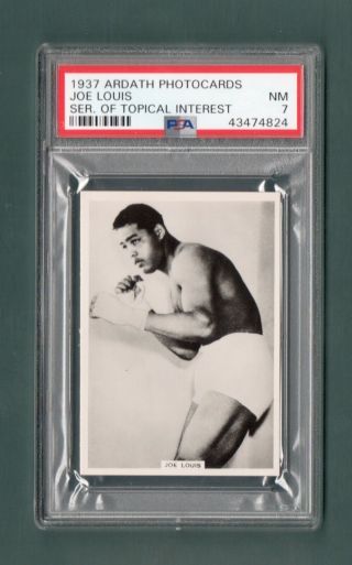 Joe Louis 1937 Uk Issue Ardath Photocards Boxing Card - Psa 7