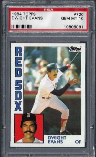 1984 Topps 720 Dwight Evans Boston Red Sox Psa 10 Gem 10806061