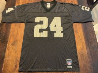 Reebok Oakland Raiders Charles Woodson 24 Jersey Size Medium Black/silver