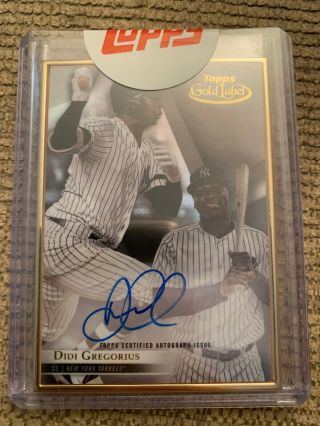Didi Gregorius 2018 Topps Gold Label Framed Autograph Baseball Card Ny Yankees