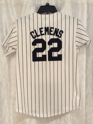 Mlb Houston Astros Roger Clemens Majestic Sewn On Baseball Jersey Size Youth L