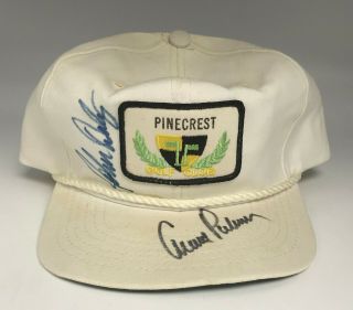 Arnold Palmer & John Daly Dual Signed Pinecrest Golf Hat Cap Autographed Jsa
