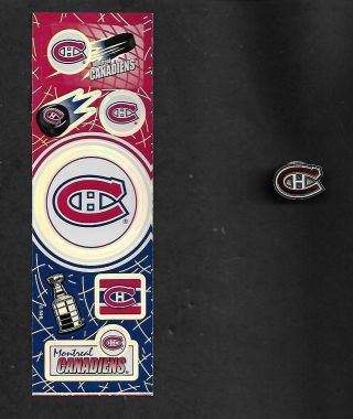 Pin Nhl Logo: Montreal Canadiens,  Nhl Hockey,  7/8 ",  Metal,  Color,  Sticker