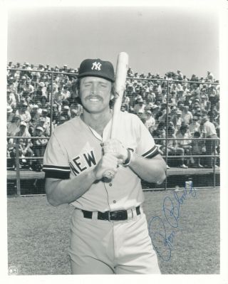 Ron Blomberg Autograph 8x10 Photo York Yankees First Designated Hitter 1973