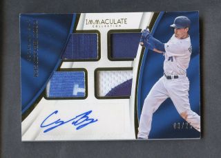 2017 Immaculate Cody Bellinger Dodgers Rpa Rc Quad Patch Auto /25