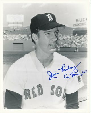 Jim Lonborg Autograph 8x10 Photo Boston Red Sox 1967 W.  S 1967 Cy Young 157 Wins