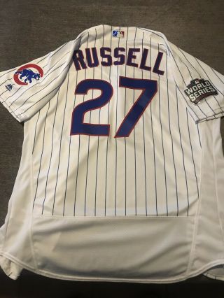 Addison Russell Authentic 2016 World Series Jersey - Size 48