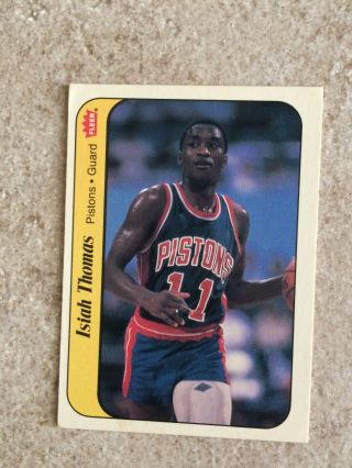 1986 Fleer 10 Nba Detroit Pistons Isiah Thomas Sticker Basketball Card