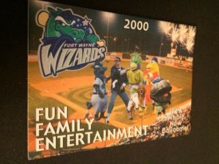2000 Fort Wayne Wizards Baseball Pocket Schedule Family Fun Pack Verson