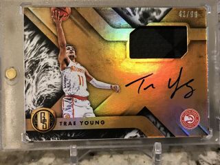 2018 - 19 Chronicles Trae Young Rpa Rookie Patch Auto Gold Standard /99