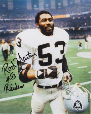 Rod Martin Signed 8x10 Photo Oakland Raiders