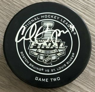 Carl Gunnarsson St Louis Blues Signed 2019 Stanley Cup Game 2 Puck W/exact Proof