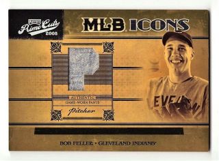 Bob Feller Cleveland Indians 2005 Playoff Prime Cuts Mlb Icons Patch Card 06/50