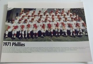 1971 Philadelphia Phillies Team Photo 8 X 10
