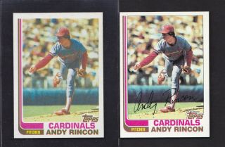 1982 Topps Pure True Blackless 135 Andy Rincon Cardinals Scarce B Sheet